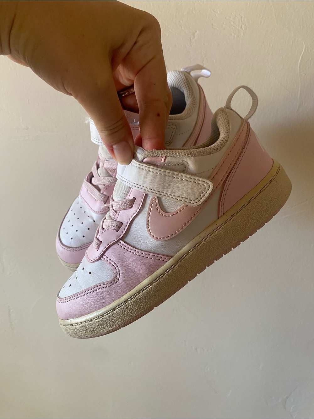 Nike Court Borough Low Recraft White Pink Foam Toddler Shoes Size 10C